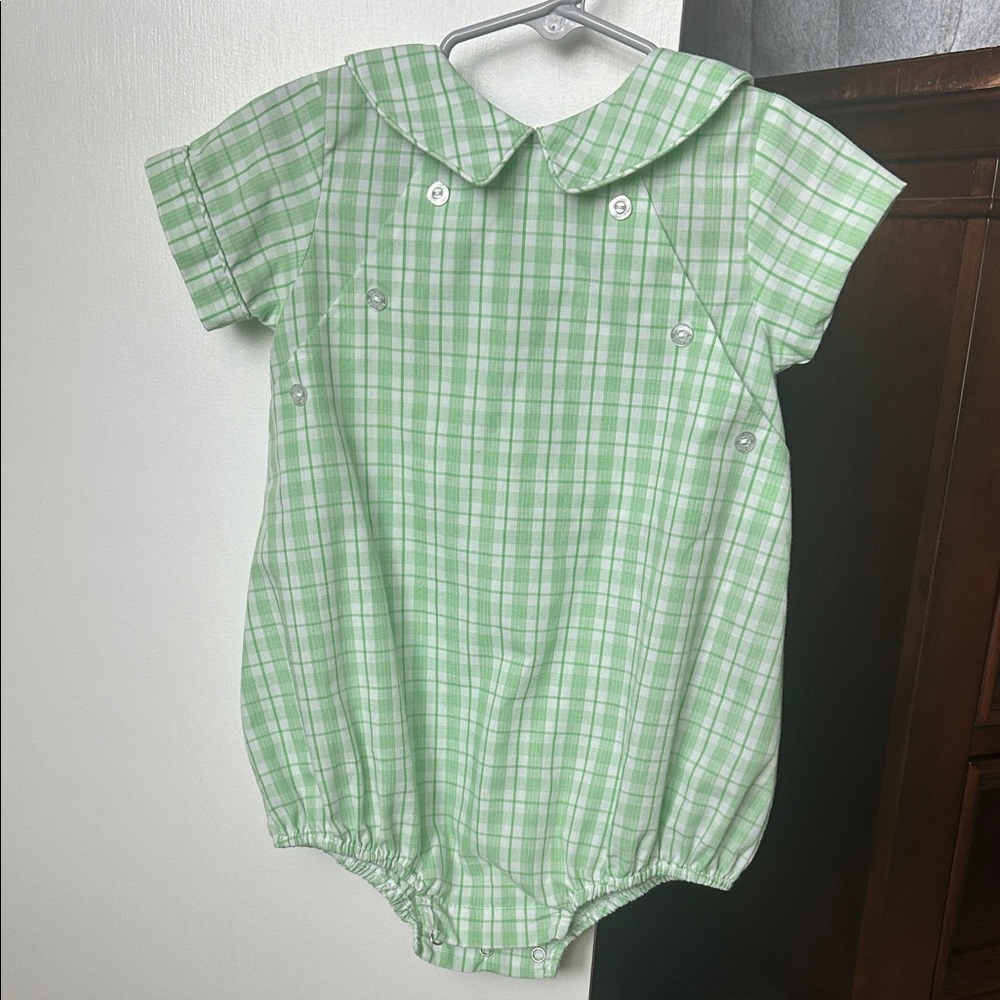 Little English Green Plaid One-Piece